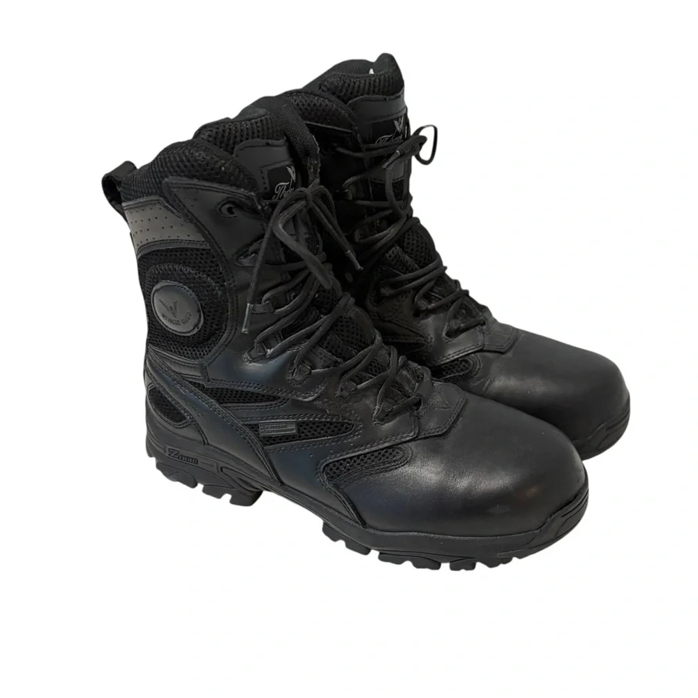Thorogood Men’s 9.5W Black Leather Deuce Lace Up Waterproof Boots Hiking Outdoor